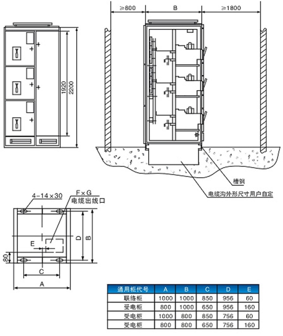 PC柜安装示意图